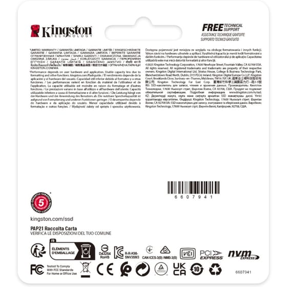 Kingston NV3 SSD 1TB M.2 2230 NVMe PCIe 4.0 image 3