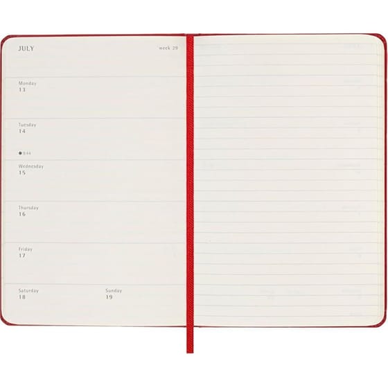 Ημερολόγιο Εβδομαδιαίο Moleskine 2025-2026 18Μ Pocket Scarlet Red Hard image 4