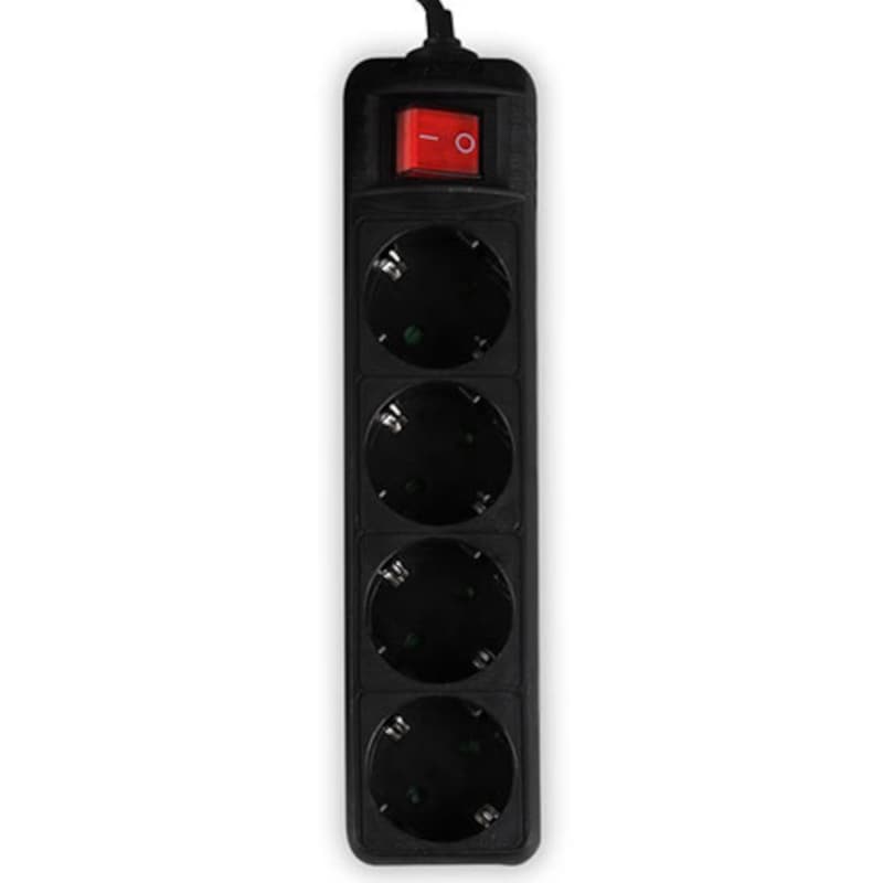 LAMTECH Πολύπριζο Lamtech LAM023725 4 θέσεων 1.4m - Μαύρο