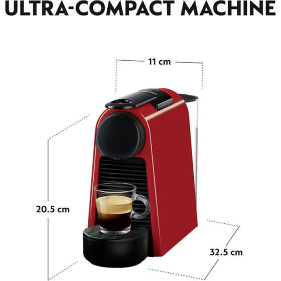 Nespresso® Original Essenza Mini & Aeroccino EN85.RAE Delonghi Ruby Red Μηχανή Καφέ image 5