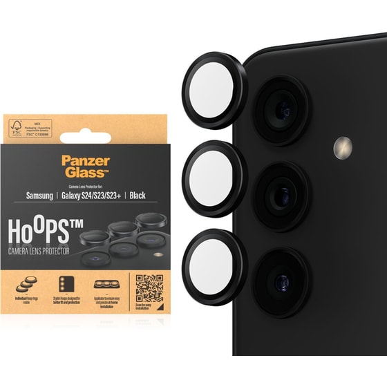 Προστατευτικό κάμερων Samsung Galaxy S24 - PanzerGlass Hoops Black Anti-Scratch image 0