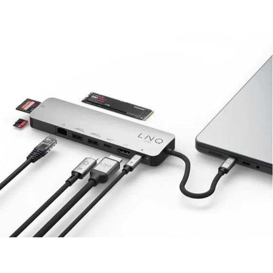 USB Hub Linq 9-Port LQ48020 - Γκρι image 2
