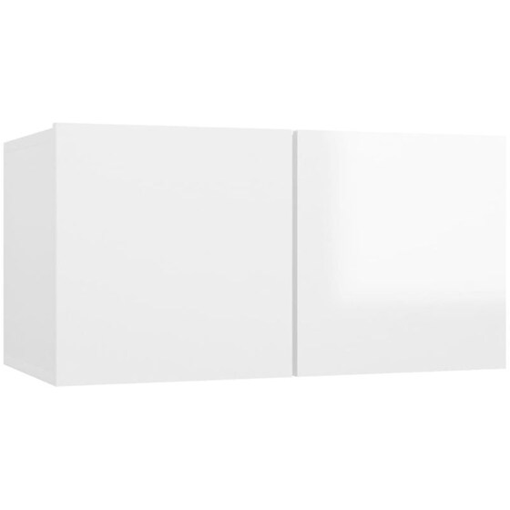 Έπιπλα Τηλεόρασης VidaXL Μοριοσανίδα 4 Τμχ 60x30x30cm - Λευκό image 3