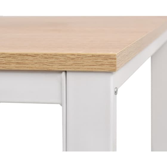 Γραφείο Βιβλιοθήκη VidaXL από Μοριοσανίδα 120x60cm - Δρυς/Λευκό image 5