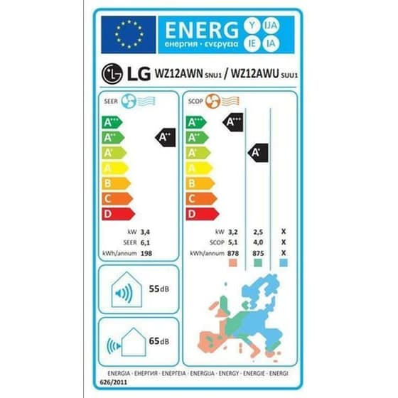 LG Dualcool Pro WZ12AWN Κλιματιστικό Inverter 12.000 BTU A++/A+++ με WiFi image 7
