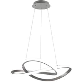 Trio Lighting Course Κρεμαστό Φωτιστικό Ασημί LED 60x150εκ.