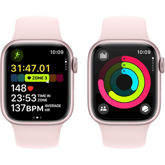 Apple Watch Series 9 Aluminium Pink GPS 41mm - Pink Medium/Large image 7