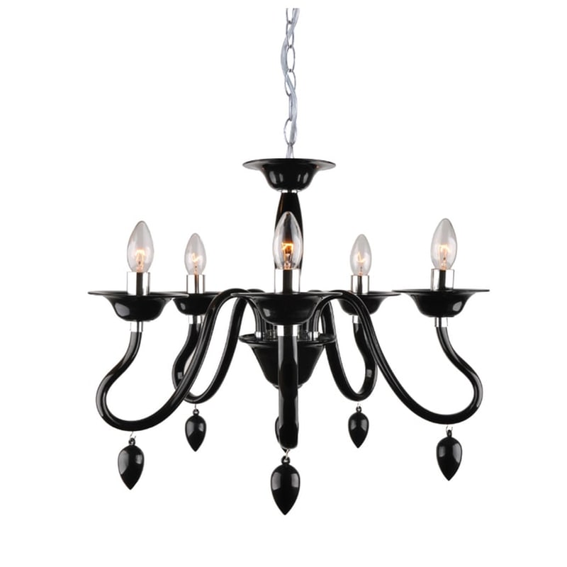 ACA DECOR Πολυέλαιος Οροφής Aca Firenze Sf3631105 Μεταλλικός 60x60x41 cm - Ασημί/Μαύρος