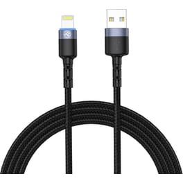 Καλώδιο Δεδομένων Tellur USB to Lightning με LED Φως 1.2m - Black