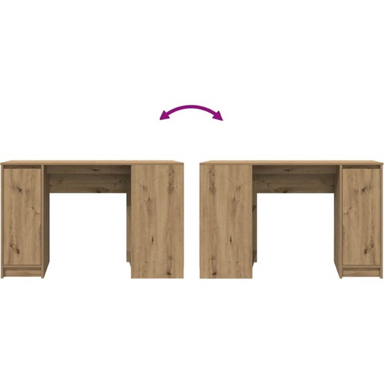 Γραφείο VidaXL από Επεξεργασμένο Ξύλο 120x42x76 cm - Artisan Δρυς image 6