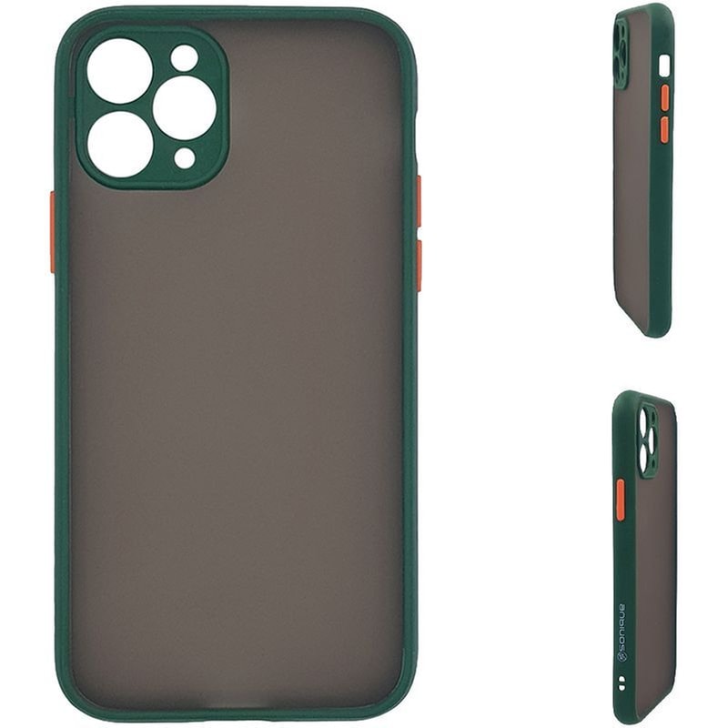 Θήκη Apple iPhone 11 Pro - Sonique Color Button Bumper Clear - Πράσινο