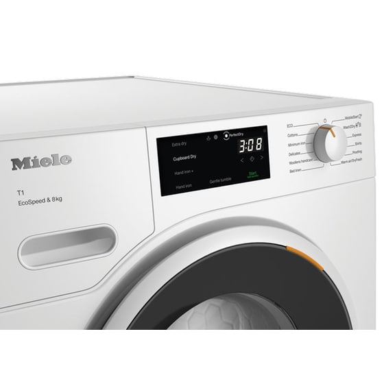 MIELE TWC640WP EcoSpeed 8 kg A+++ με Αντλία Θερμότητας Λευκό Στεγνωτήριο Ρούχων image 3