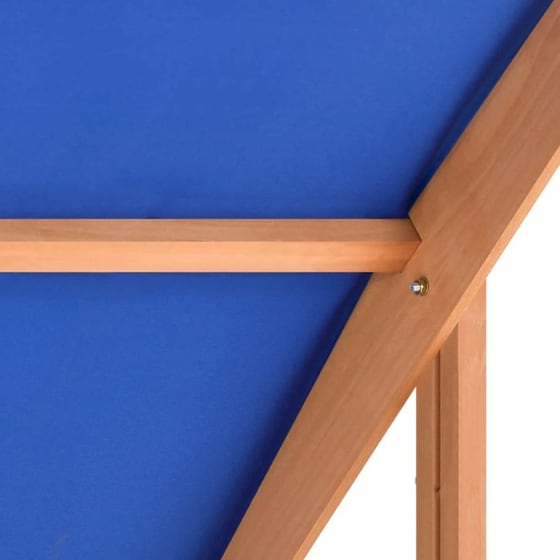 VidaXL Αμμοδόχος με Οροφή & Προστασία UV50 112x112x112cm Ξύλινη - Καφέ/ Μπλε image 6