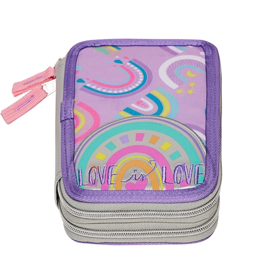 Κασετίνα Παραλληλόγραμμη Coolbee Γεμάτη Rainbow image 1