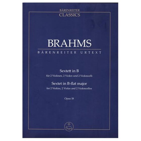 Βιβλίο Για Σύνολα Barenreiter Brahms - Sextet In Bb Major Op.18 [pocket Score] image 1