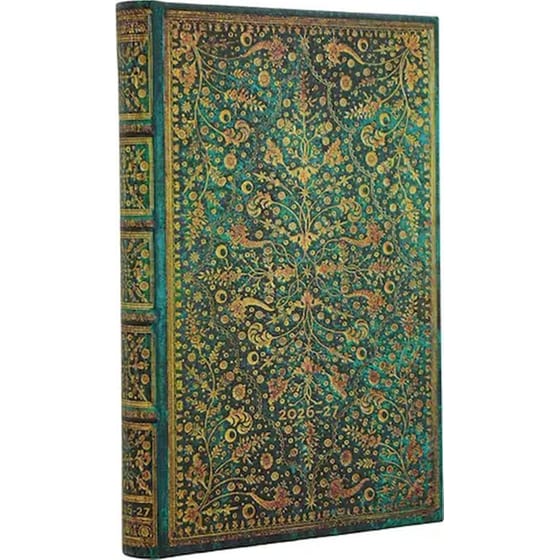 Ημερολόγιο Εβδομαδιαίο 2027 Paperblanks 18Μ Mini Hardcover Emerald Flower image 0