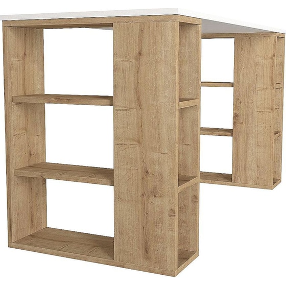 Γραφείο ArteLibre Wimsey από Μοριοσανίδα/Μελαμίνη 140x60x74cm - Λευκό/Sapphire image 2