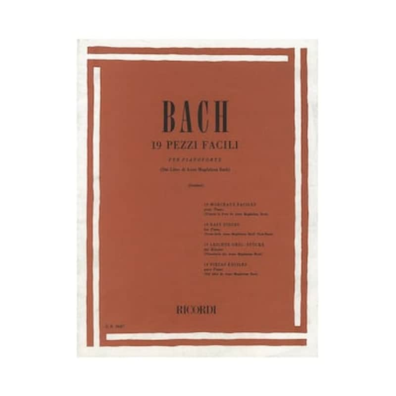 RICORDI Bach - 19 Easy Pieces