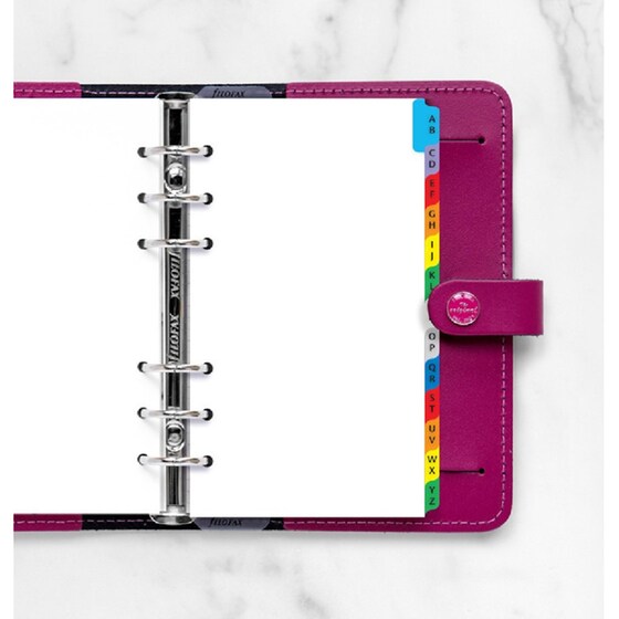 Ανταλλακτικά Φύλλα Filofax Α-Ζ Index Latin Χρωματιστά image 3