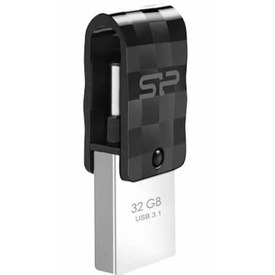 Silicon Power Mobile C31 32GB USB 3.1 Stick με σύνδεση USB-A & USB-C Μαύρο image 0