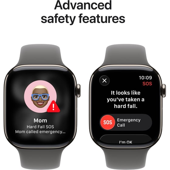 Apple Watch Series 11 GPS + Cellular 42mm Natural Titanium Case with Stone Grey Sport Band - M/L image 5