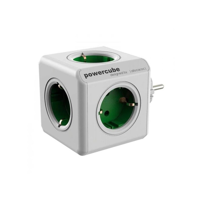 POWERCUBE Ταφ Allocacoc Powercube 5 Θέσεων - Λευκό/Πράσινο