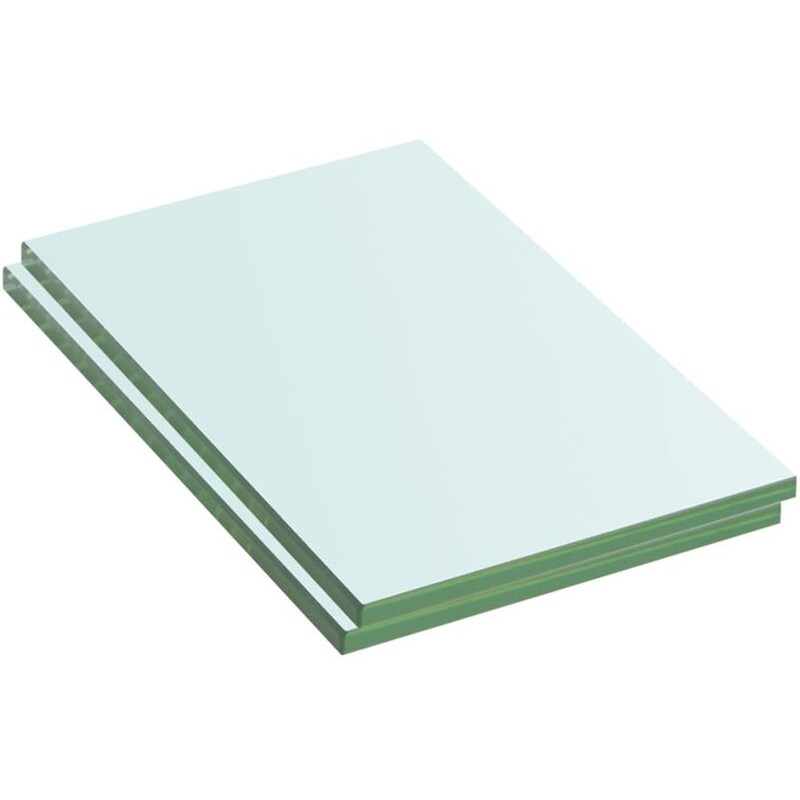 Ράφια Τοίχου VidaXL Πάνελ από Γυαλί 20x0.8x12 cm 2 Τμχ - Διάφανο VIDAXL