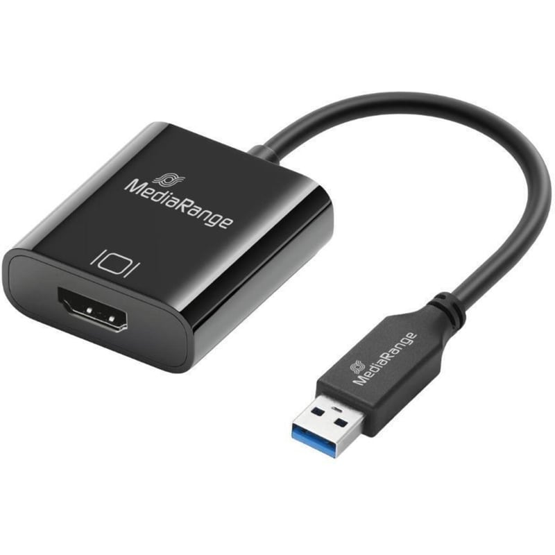 Αντάπτορας MediaRange MRCS232 USB-A male σε HDMI 20cm - Μαύρο
