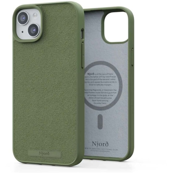 Θήκη Apple iPhone 15 Plus - Njord Suede MagSafe Case - Olive image 0