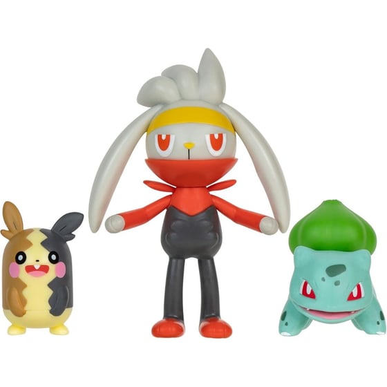 Jazwares Παιχνίδι Μινιατούρα Pokemon Battle Figure-3 (morpeko Full Belly Mode, Bulbasaur , Raboot)(jw095155-w18) Pkw3055 image 1