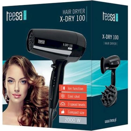 Επαγγελματικό Σεσουάρ Μαλλιών Teesa X-Dry 100 2000 W Μαύρο image 3
