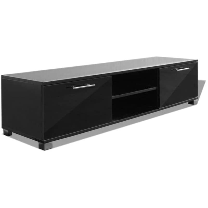 Έπιπλο Τηλεόρασης VidaXL από Ξύλο 120x40.5x35cm - Μαύρο/Γυαλιστερό