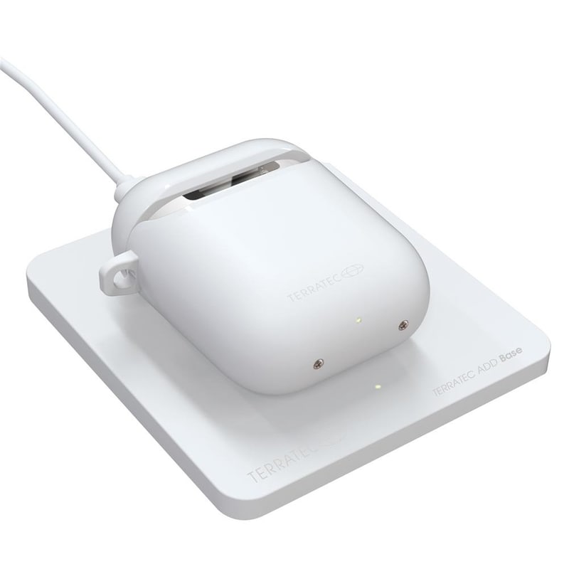 TERRATEC Ασύρματος Φορτιστής Terratec Add Base For Airpodcases Usb 1.5A 5W - White