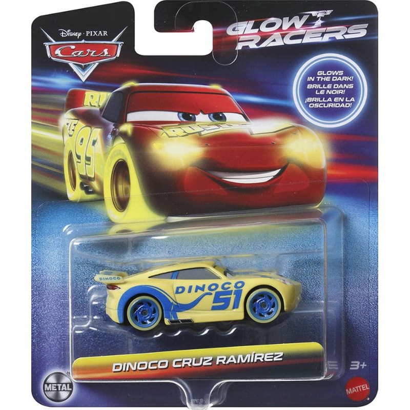 MATTEL Mattel Disney Pixar Cars Glow Racers Αυτοκινητάκι Dinoco Cruz Ramirez (HPG81)