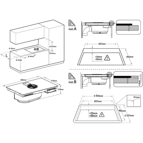 BERTAZZONI P804ICH2M30NC 83 cm Μαύρο Εστία Επαγωγική Αυτόνομη image 2
