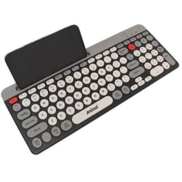 ANDOWL QK8066 Ασύρματο Πληκτρολόγιο με θήκη για Tablet/Smartphone - Μαύρο (US)