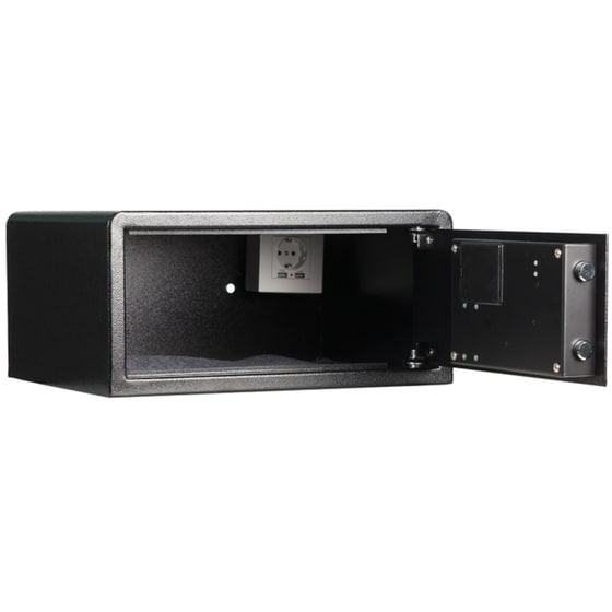 Χρηματοκιβώτιο Osio OSB-2042PBL με Πρίζα 20x42x34cm - Μαύρο image 1