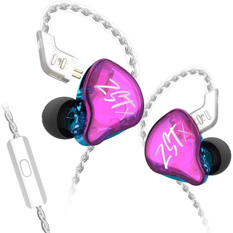 Ακουστικά Handsfree KZ ZST X With Mic Jack 3.5mm - Purple