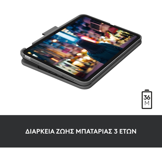 Logitech Slim Folio Πληκτρολόγιο για iPad 10.9" 10th Gen - Γραφίτης image 1