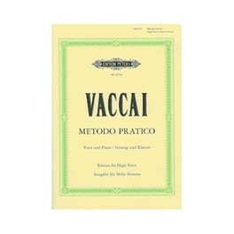 Edition Peters Vaccai - Practical Method For High Voice - Piano Βιβλίο Για Φωνή Και Πιάνο