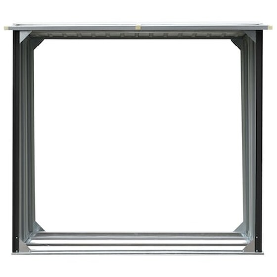 Vidaxl Υπόστεγο Αποθήκευσης Ξύλων Ανθρακί 172x91x154 Εκ. Γαλβ. Ατσάλι image 3