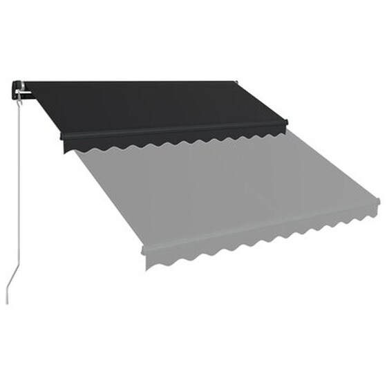 Τέντα Vidaxl Συρόμενη Χειροκίνητη με LED 350x250cm - Ανθρακί image 5