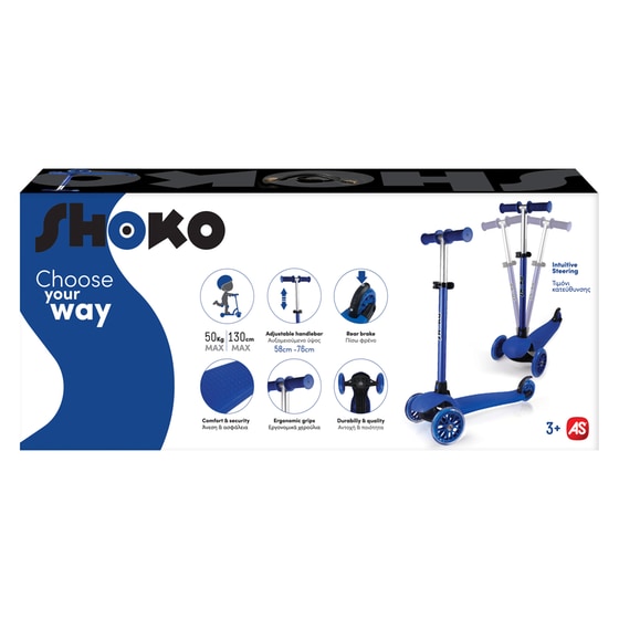 Παιδικό Πατίνι Τρίτροχο Shoko Twist & Roll Go Fit - Μπλε image 10