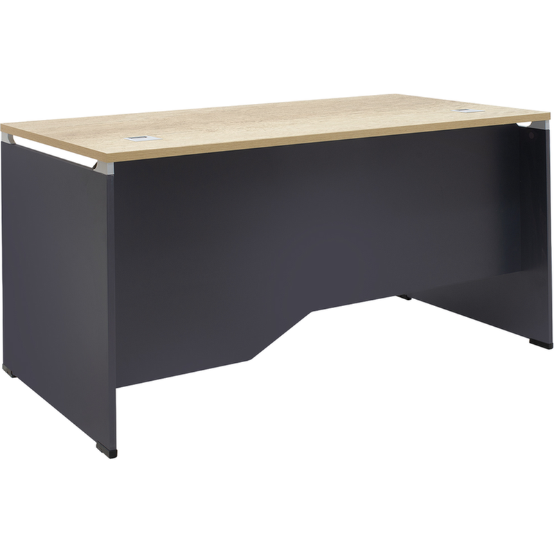 Γραφείο Επαγγελματικό Pakoworld Lotus από Μοριοσανίδα 150x80x75 cm - Μπεζ/Ανθρακί