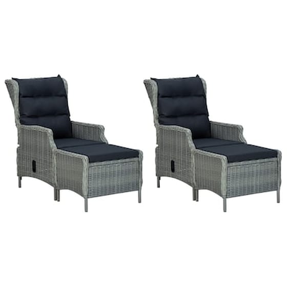 Vidaxl Σετ Τραπεζαρίας Κήπου 5 Τεμαχίων Ανοιχτό Γκρι image 5