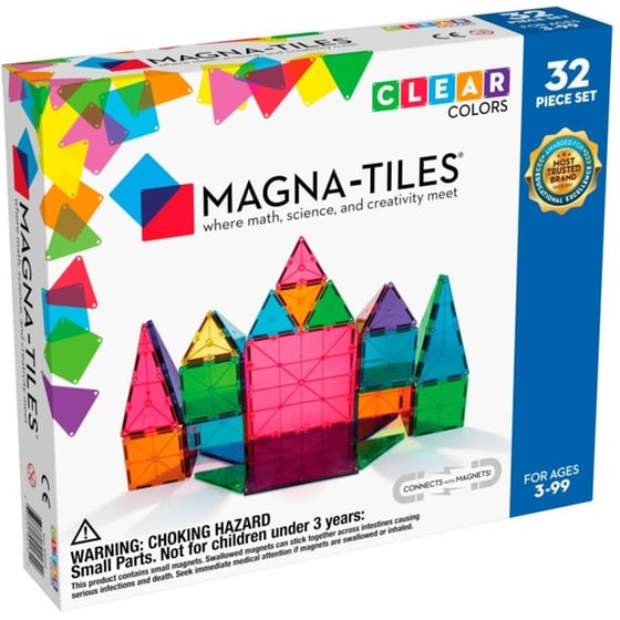 Magna Tiles Clear Colors Μαγνητικό Παιχνίδι 32 Κομματιών image 0