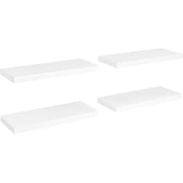 Ράφια Τοίχου VidaXL από MDF 60x23.5x3.8 cm 4 Τμχ - Λευκό