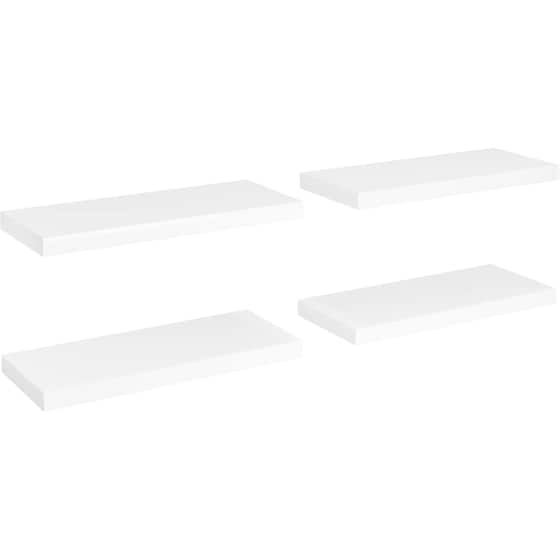 Ράφια Τοίχου VidaXL από MDF 60x23.5x3.8 cm 4 Τμχ - Λευκό image 0