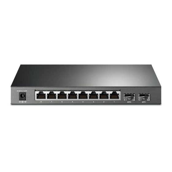 TP-LINK TL-SG2210P Network Switch Managed L2 Gigabit Ethernet (1000 Mbps) PoE Support με 8 Θύρες Ethernet και 2 SFP Θύρες image 2