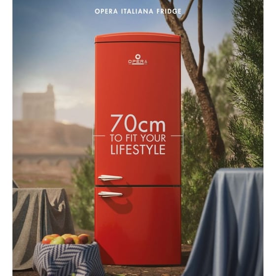 OPERA ITALIANA OFRMC70R Total No Frost 472 Lt Κόκκινο Ψυγειοκαταψύκτης image 8